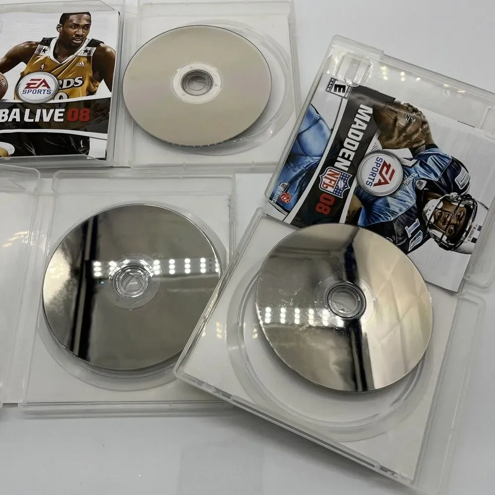 PS3 Virtual Tennis 3, NBA LIVE 08, And MADDEN‎ 08 Lot Of All 3 Games
